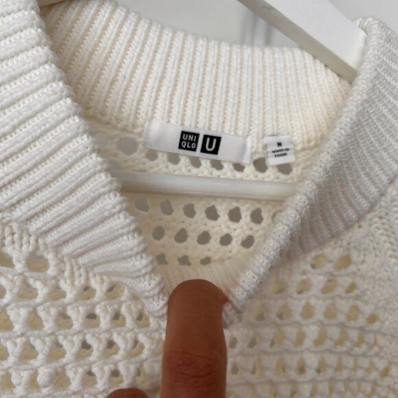 UNIQLO U | Cotton Sweater | Ecru | Size M - Picture 6 of 8